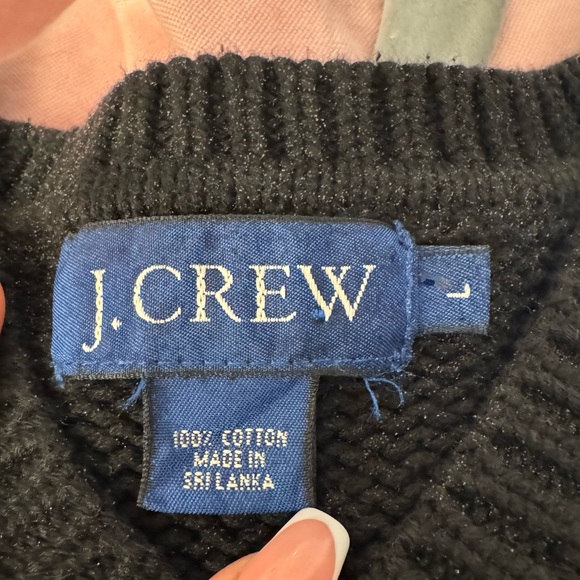 J.Crew Men’s 100% Cotton Black Cable Knit Sweater Vest Size Large - Picture 3 of 5